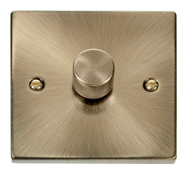 Click Deco VPAB140 Victorian 1-Gang 2-Way 400W Dimmer Switch - Antique Brass