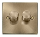 Click Deco VPAB146 Victorian 2-Gang 2-Way 400Va LV Dimmer Switch - Antique Brass - westbasedirect.com