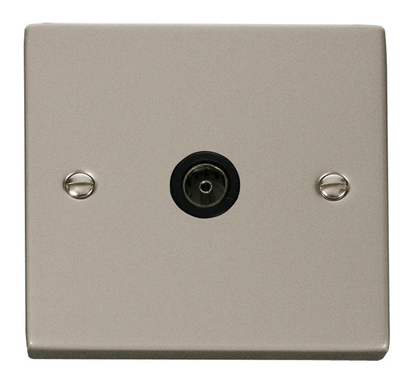 Click Deco VPPN065BK Victorian Single Co-Axial Outlet (Non-Isolated ...