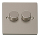 Click Deco VPPN162 Victorian 2-Gang 2-Way 100W LED Dimmer Switch - Pearl Nickel - westbasedirect.com