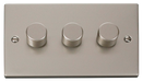 Click Deco VPPN163 Victorian 3-Gang 2-Way 100W LED Dimmer Switch - Pearl Nickel - westbasedirect.com
