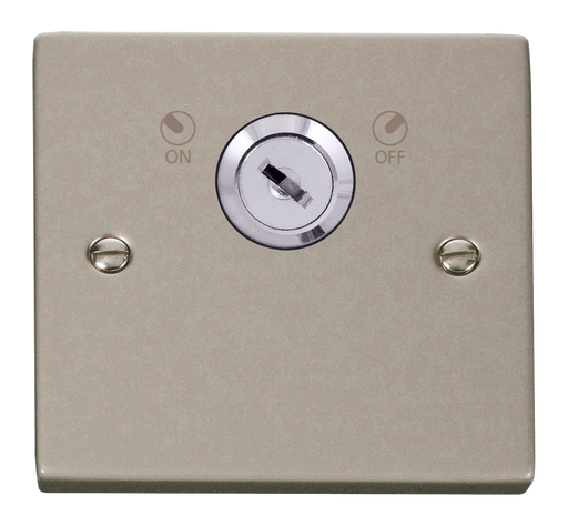 Click Deco VPPN660 Victorian 20A DP 1G Key Lockable Switch - Pearl Nickel - westbasedirect.com