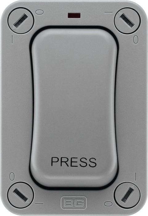 BG WP14S Weatherproof Nexus Storm 20AX 1G 1-Way Retractive Switch(PRESS) Slim - westbasedirect.com