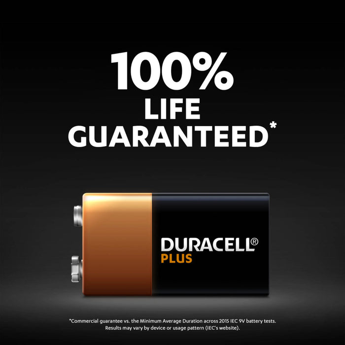 Duracell +100% Plus Power 9V PP3 6LR61 | 1 Pack - westbasedirect.com