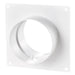Blauberg DK-150-PVC-WHI Ventilation PVC Flexible Duct Cowled Wall Kit 6" 150mm White - westbasedirect.com