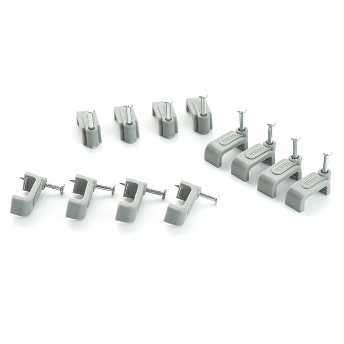 BG CCF6/50 Grey Twin & Earth 6mm Cable Clips - 50 Pack - westbasedirect.com