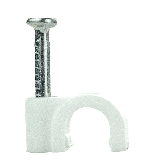 BG CCR5/100 White Round 5mm Cable Clips - 100 Pack - westbasedirect.com