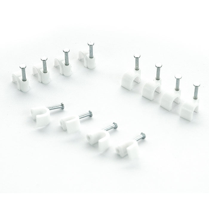 BG CCR6/100 White Round 6mm Cable Clips - 100 Pack - westbasedirect.com
