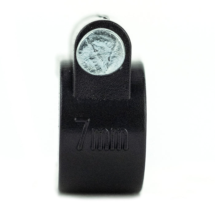 BG CCR7B/100 Black Round 7mm Cable Clips - 100 Pack - westbasedirect.com
