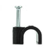 BG CCR7B/100 Black Round 7mm Cable Clips - 100 Pack - westbasedirect.com