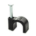 BG CCR7B/100 Black Round 7mm Cable Clips - 100 Pack - westbasedirect.com