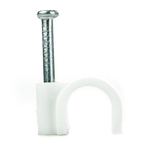 BG CCR10/50 White Round 10mm Cable Clips - 50 Pack - westbasedirect.com