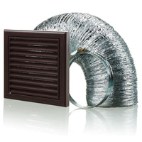 Blauberg BB-CHK-100-3-VSBR Cooker Hood Fixed Blade Grille Wall Vent Duct Kit Fan Extractor 4