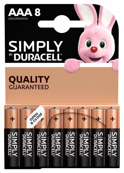 Duracell SIMPLY AAA LR03 | 8 Pack - westbasedirect.com