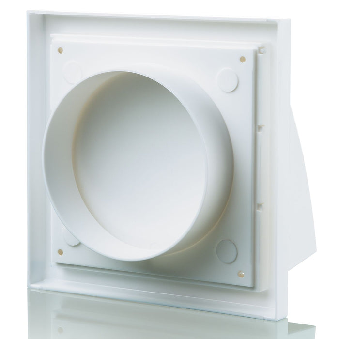 Blauberg BB-CHK-100-3-VKWH Cooker Hood Cowled Wall Shutter Vent Duct Kit Fan Extractor 4" 100mm White - westbasedirect.com