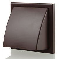 Blauberg DECOR 185X185/150HK BROWN Plastic Cowled Hooded Air Ventilation Wind Baffle Wall Grille 6