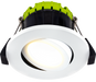 Luceco FType Compact Adjustable 6W 3000K IP65 Fire Rated Downlight - White - westbasedirect.com