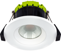 Luceco EFCB40W30 FType Compact Regressed 4W Dimmable Warm White 3000K IP65 Fire Rated LED Downlight - White