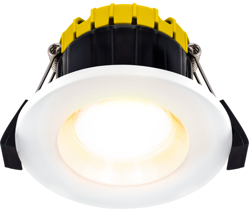 Luceco FType Compact Dim2Warm 6W IP65 Fire Rated Downlight - White - westbasedirect.com