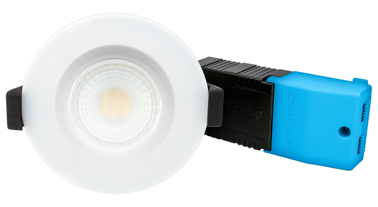 Luceco Smart FType Compact Regressed 6W CCT & RGB IP65 Downlight - westbasedirect.com