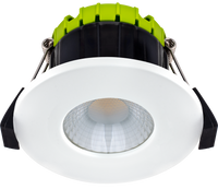 Luceco EFCF60W30 FType Compact Fixed 6W Warm White 3000K IP65 Fire Rated Downlight - White