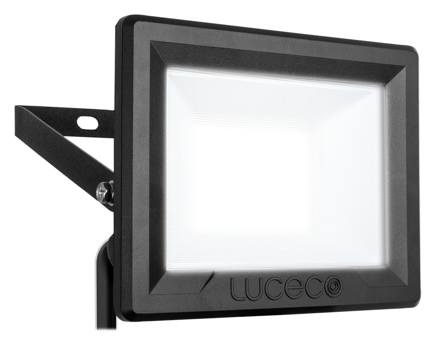 Luceco 30W 2400lm 4000K IP65 ECO Slimline Non-PIR Floodlight Black - westbasedirect.com
