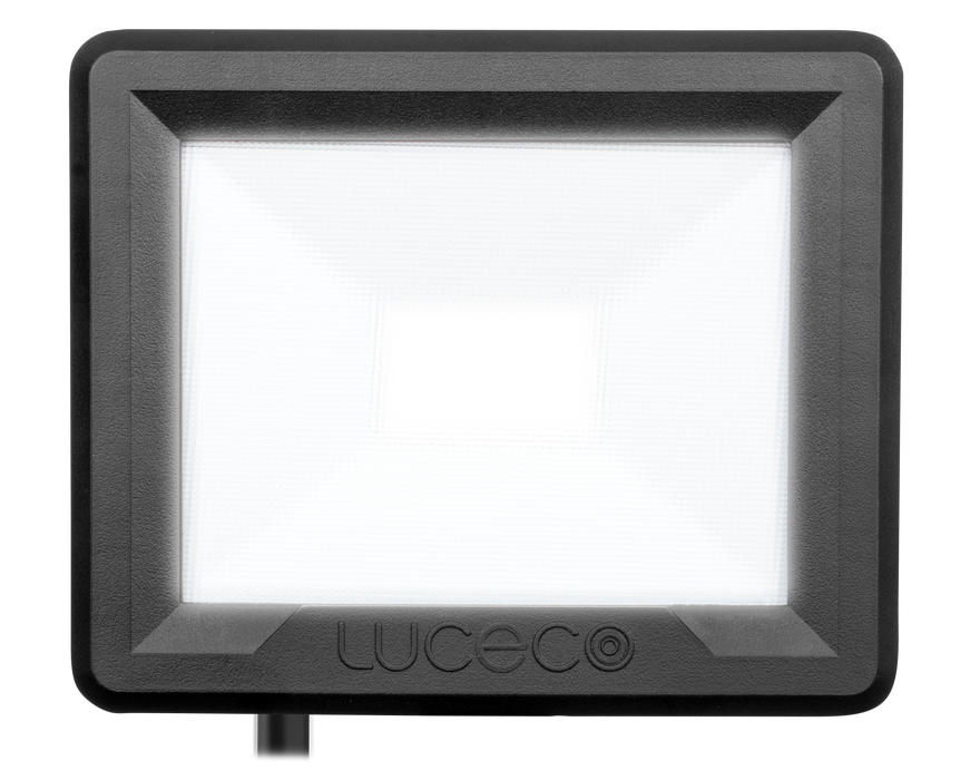 Luceco 10W 800lm 4000K IP65 ECO Slimline Non-PIR Floodlight Black - westbasedirect.com