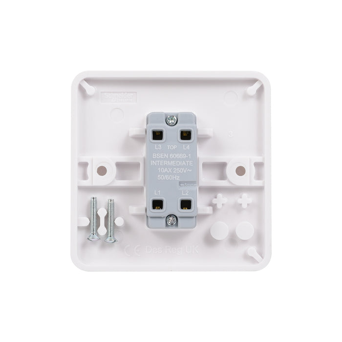 Schneider Electric GGBL1014 Lisse White Moulded 10AX 1G Intermediate Switch - westbasedirect.com