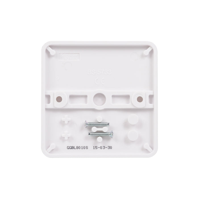 Schneider Electric GGBL8010S Lisse White Moulded 1G Blank Plate (Display Packaged) - westbasedirect.com