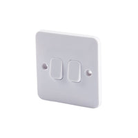 Schneider Electric GGBL1022S Lisse White Moulded 10AX 2G 2-Way Plate Switch (Display Packaged)
