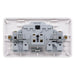 Schneider Electric GGBL3020DS Lisse White Moulded 13A DP 2G Switched Socket (Display Packaged) - westbasedirect.com