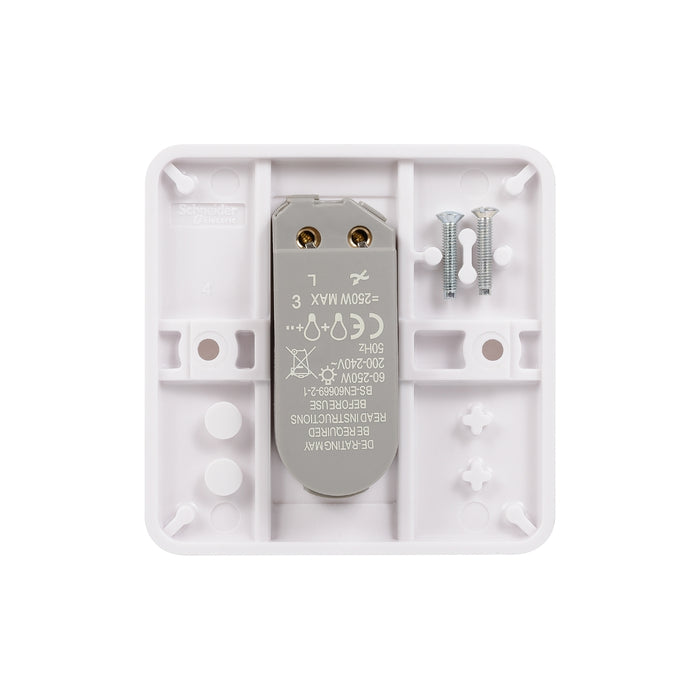 Schneider Electric GGBL6011CS Lisse White Moulded 1G 1-Way 250W/VA Mains & Low Voltage Dimmer Switch - westbasedirect.com
