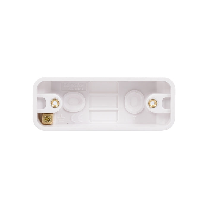 Schneider Electric GGBL9116A Lisse White Moulded 1G 16mm Deep Architrave Surface Pattress Box - westbasedirect.com