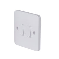 Schneider Electric GGBL1022 Lisse White Moulded 10AX 2G 2-Way Plate Switch