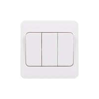 Schneider Electric GGBL1032WS Lisse White Moulded 10AX 3G 2-Way Wide Rocker Switch (Display Packaged)