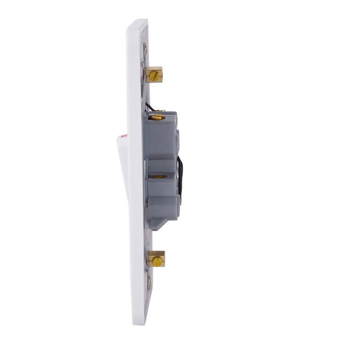 Schneider Electric GGBL4021 Lisse White Moulded 2G 50A DP Switch with LED Indicator - westbasedirect.com