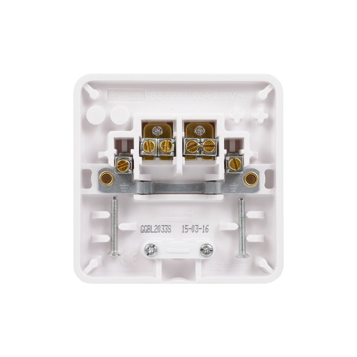 Schneider Electric GGBL2033S Lisse White Moulded 25A Side Entry Flex Outlet (Display Packaged) - westbasedirect.com