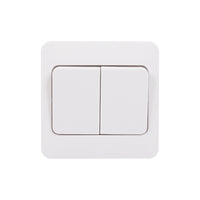 Schneider Electric GGBL1022WS Lisse White Moulded 10AX 2G 2-Way Wide Rocker Switch (Display Packaged)