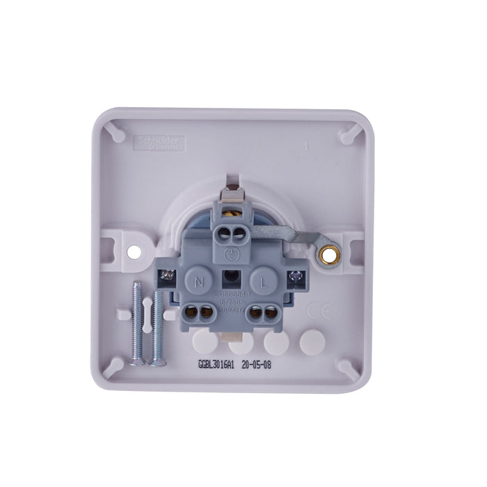 Schneider Electric GGBL3016A1 Lisse White Moulded 16A 1G Unswitched Schuko Socket - westbasedirect.com