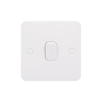 Schneider Electric GGBL1012S Lisse White Moulded 10AX 1G 2-Way Plate Switch (Display Packaged)