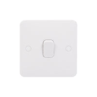 Schneider Electric GGBL1011S Lisse White Moulded 10AX 1G 1-Way Plate Switch (Display Packaged)