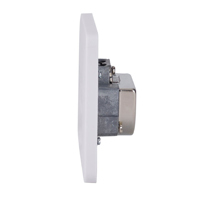 Schneider Electric GGBL7020 Lisse White Moulded Twin TV/FM Co-Axial Socket Outlet - westbasedirect.com