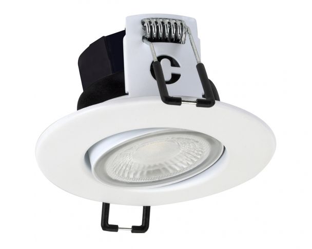 Collingwood DL490MW5530 H4 Lite 4.3W Dimmable LED Fire-Rated Downlight 3000K Matt white - westbasedirect.com