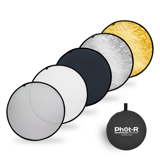 Phot-R 110cm Collapsible 5-in-1 Studio Reflector - westbasedirect.com