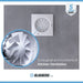 Blauberg CALM-150-H Low Noise Energy Efficient Bathroom Extractor Fan with Humidity Sensor White - 6" 150mm - westbasedirect.com