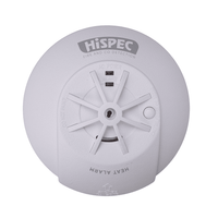 HiSPEC HSSA/HE/FF10 Mains Power INTERCONNECTABLE Fast Fix Heat Detector + 10yr Rech Battery Backup
