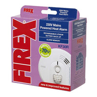 Kidde KF30R Firex Mains Powered Heat Alarm with Sealed-In Rechargeable Battery Back-Up