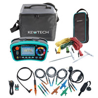 Kewtech KT66ET Kit with KT66DL 12in1 MFT & ACCESKIT (Earth Spikes & Leads)