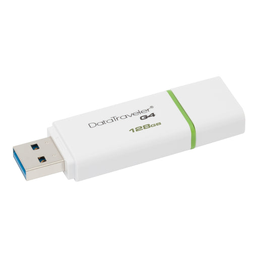Kingston 128GB USB 3.0 DataTraveler I G4 (White + Blue) - westbasedirect.com