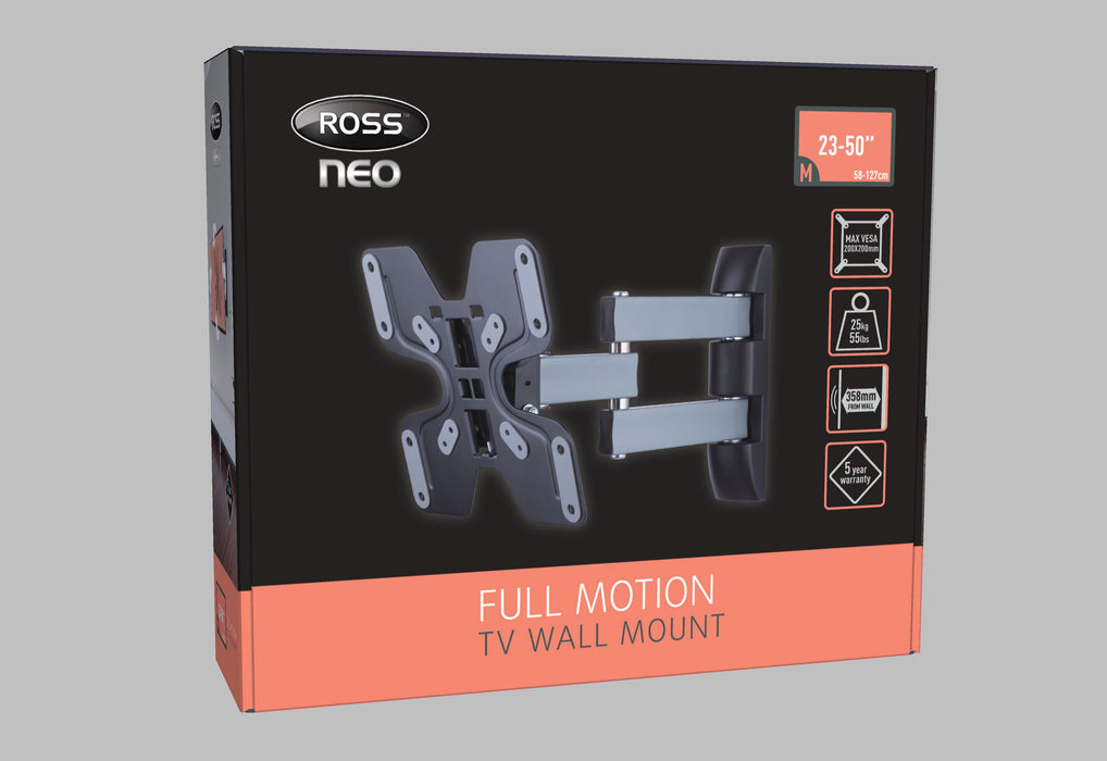Ross LN2TA200 Neo MK2 Triple Arm Full Motion TV Mount 200 VESA - westbasedirect.com